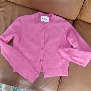 Isabel Marant Étoile Pink Button-Front Wool Blend Cardigan